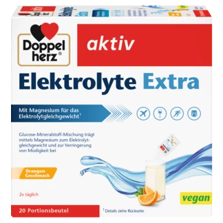 Abbildung der Produktverpackung Doppelherz aktiv Elektrolyte Extra Frontansicht